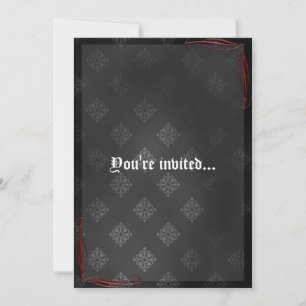 Invitation Sanguinaire Vampire Goth Mariage
