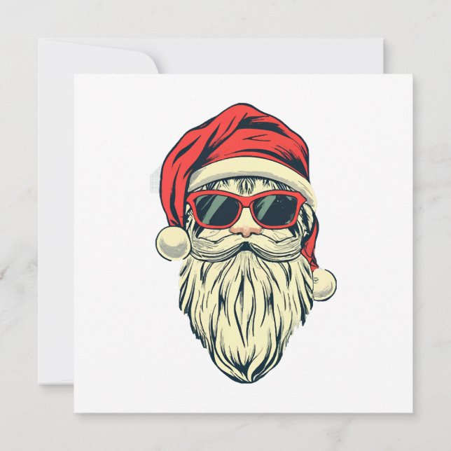 Invitation santa claus avec lunettes (Dos)