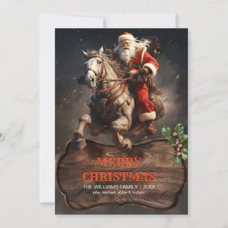 Invitation Santa Claus Cowboy Art