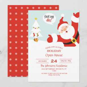 Invitation Santa Claus - juste dire go