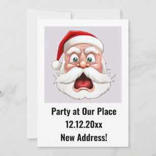 Invitation Santa Claus Nouvelle adresse Noël