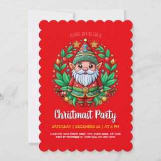 Invitation Santa's Enchanted Elf Christmas Party
