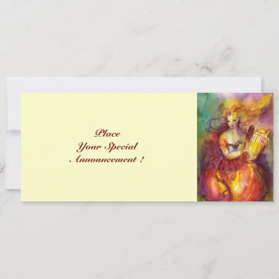 Invitation SAPHO, rouge jaune vert vif