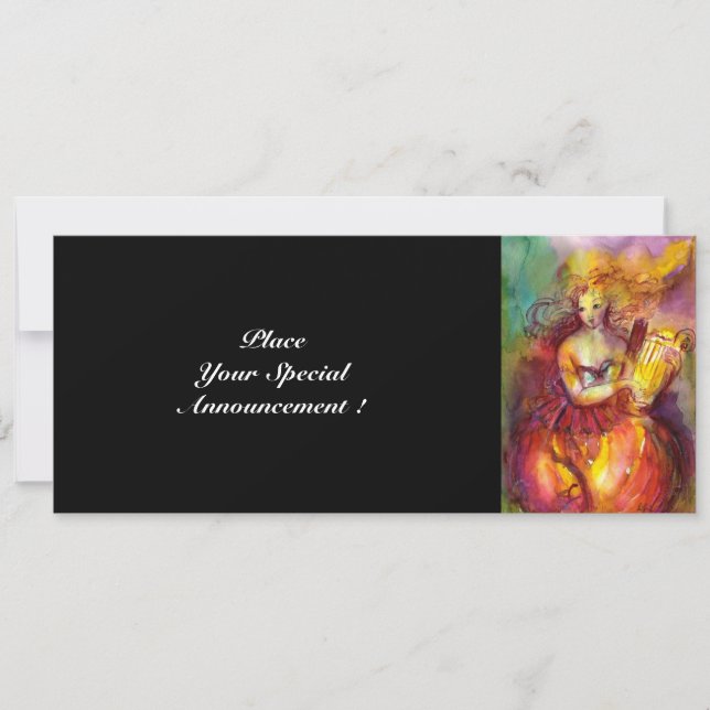 Invitation SAPHO, rouge vif jaune vert (Devant)