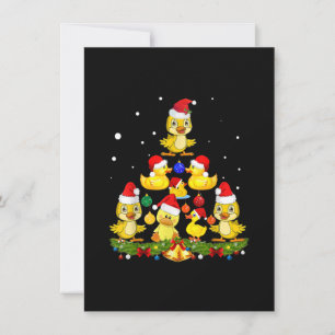 Invitation Sapin de Noël Canard