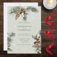 Sapin Vert Sauge et Houx dans un Mariage sous la N