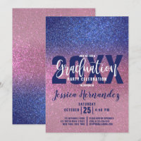 Sapphire Blue Rose Triple Parties scintillant Ombr