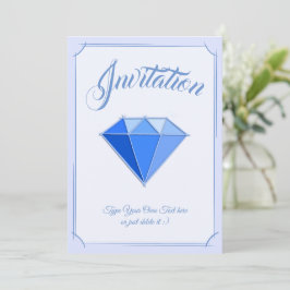 Invitation Sapphire Gemstone. Bijouterie. 45 Anniversaire du 