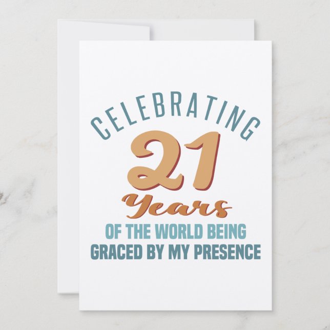 Invitation Sassy 21e Anniversaire (Devant)