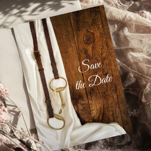 Invitation Satin et Cheval Bit Mariage Occidental Enregistrer