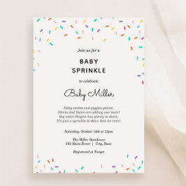 Invitation Saupoudrage coloré Bébé Sprinkle
