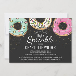 Invitation Saupoudrer bébé Donut Neutre les sexes