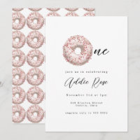 Saupoudrer rose Donut One Girl First Birthday