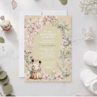 Sauter de Joie Fille Grenouille Baby Shower