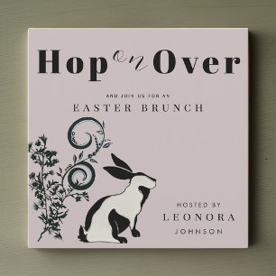 Invitation Sauter sur Bunny moderne Brunch de Pâques