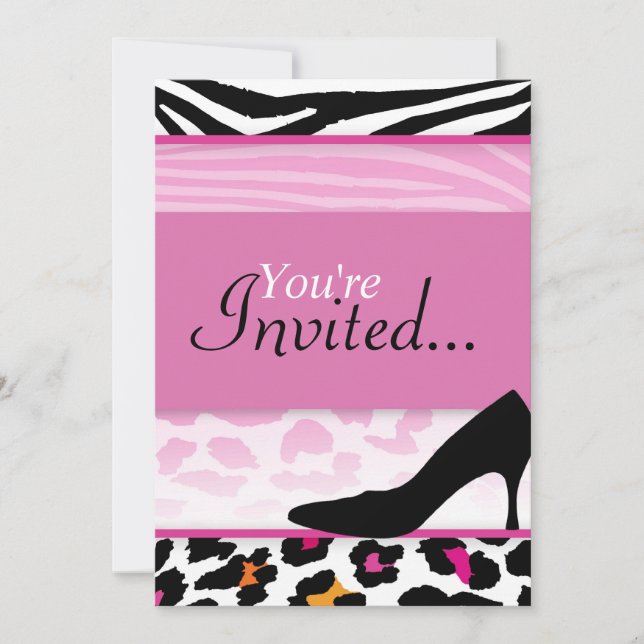 Invitation sauvage de talon (Bachelorette ou (Devant)
