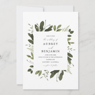 Invitation Sauvage et vert