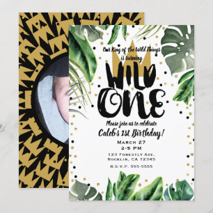 Invitation Sauvage Roi des Choses Couronne 1er Anniversaire P