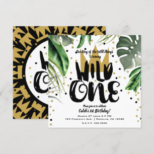 Invitation Sauvage Roi des Choses Couronne Fête d'anniversair