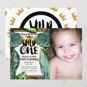 Invitation Sauvage Roi des Choses Couronne Fête d'anniversair