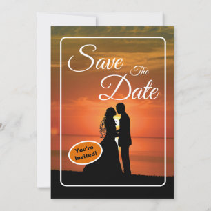 Invitation Sauvegarder la date de mariage des jeunes mariés