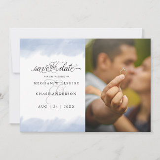 Invitation Sauvegarder la date  | Légère touche d'aquarelle b