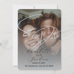 Invitation Sauvegarder la date : notre histoire d'amour conti