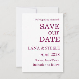 Invitation Sauvegarder notre date mariage simple moderne élég