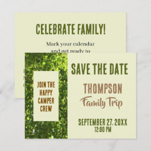 Invitation Sauver la date de la randonnée en famille et de la