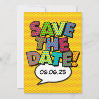 Sauver la Date Fun rétro bande dessinée Pop Art
