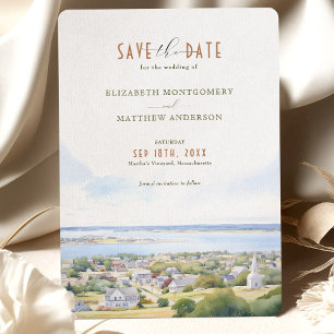 Invitation Sauvez la date Martha's Vineyard, Massachusetts