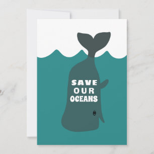 Invitation Sauvez nos océans Baleine d'Art De l'environnement