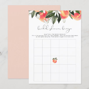 Invitation SAVANNAH Peach Fête des mariées Bingo Jeu