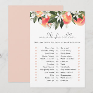 Invitation SAVANNAH Peach Voudrait-Elle Plutôt Jeu De Mariage