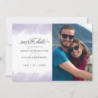 Invitation Save the date | Aquarelle Lilac