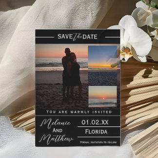 Invitation Save the Date Beach Photo Collage