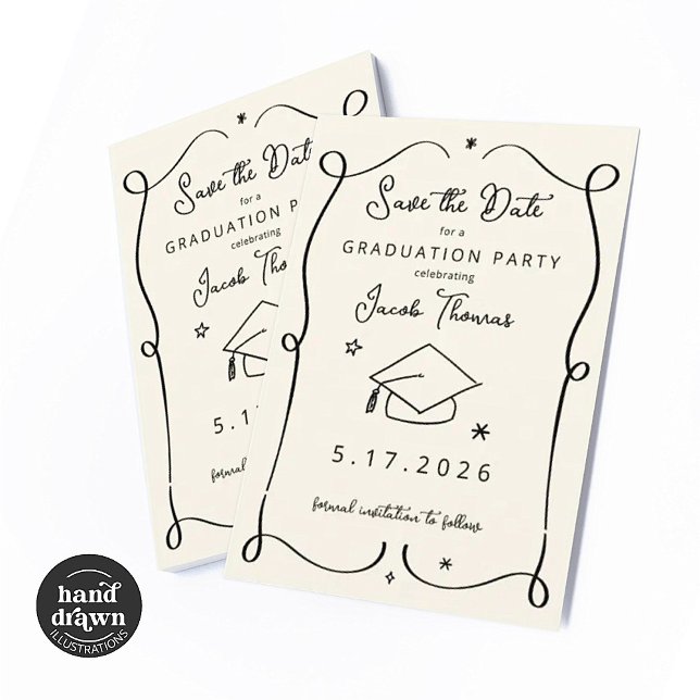 Invitation Save the Date Graduation Insert Card (Créateur téléchargé)