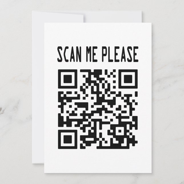 Invitation Scan Me Please QR Code - Smile, It's Free (Devant)