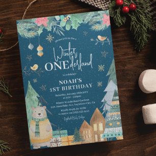 Invitation Scandinave 'Winter ONEdeland' 1er Anniversaire