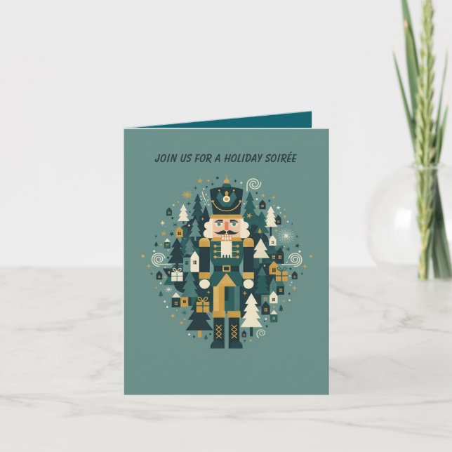 Invitation Scandinavian Christmas Nutcracker (Devant)