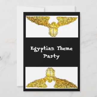 Invitation Scarabée doré thème égyptien party