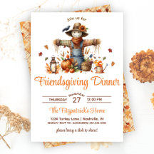 Scarecrow Friendsgiving Feed Thanksgiving Dîner