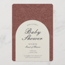 Scarlet Traditional Floral Arts and Crafts Shower