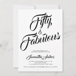 Invitation Scénario Cinquante ans et Incroyable Fête d'annive