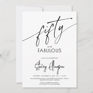 Invitation Scénario Cinquante ans et Incroyable Fête d'annive