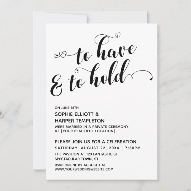Invitation Scénario de Pour toujours et à jamais, Hearts en r (Devant)
