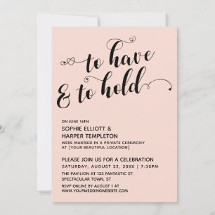 Invitation Scénario de To Have & To Hold, Réception Hearts Bl
