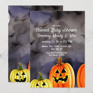 Invitation Scène de citrouille à l'aquarelle Fête Halloween 