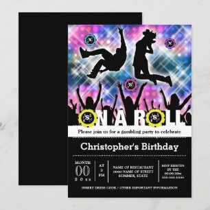 Invitation Scène de club de jeux de disco à Vegas