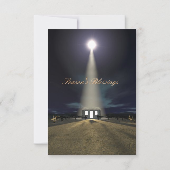 Invitation Scène de la Nativité de Noël (Devant)